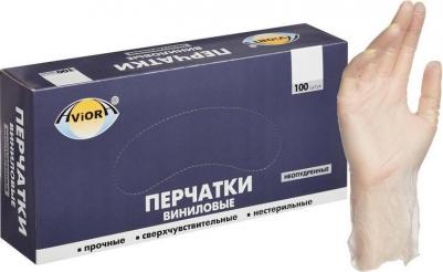 Перчатки виниловые неопудренные прозрачные (50 пар/уп) (M) – фото 17