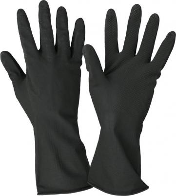 многоразовые Перчатки КЩС латексные Азрихим тип 2 черные (размер 9, L) – фото 5