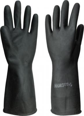многоразовые Перчатки КЩС латексные Азрихим тип 2 черные (размер 9, L) – фото 7