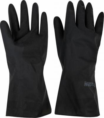 многоразовые Перчатки КЩС латексные Азрихим тип 2 черные (размер 9, L) – фото 9