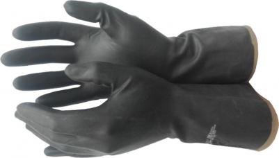 многоразовые Перчатки КЩС латексные Азрихим тип 2 черные (размер 9, L) – фото 11
