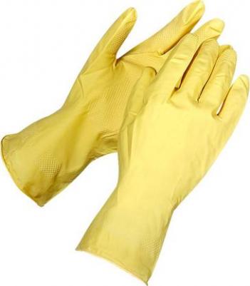 Перчатки латексные желтые (размер 9, L) 4620768571213 – фото 8
