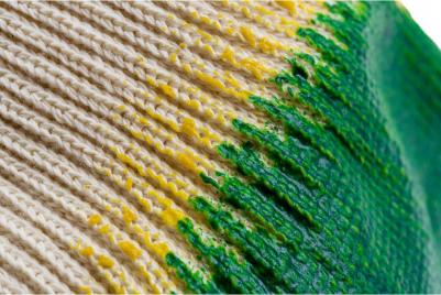 Перчатки с двойным латексным обливом люкс, 13 класс, зеленые GGL-17 – фото 5