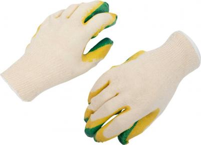 Перчатки с двойным латексным обливом люкс, 13 класс, зеленые GGL-17 – фото 7