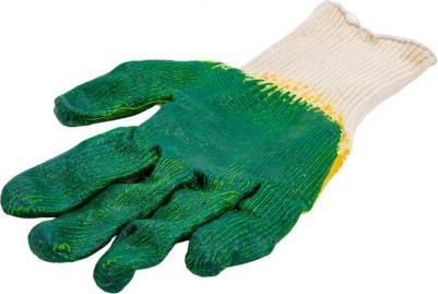 Перчатки с двойным латексным обливом люкс, 13 класс, зеленые GGL-17 – фото 11