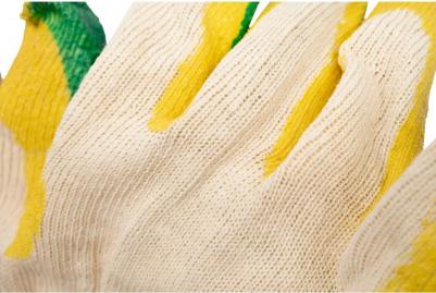 Перчатки с двойным латексным обливом люкс, 13 класс, зеленые GGL-17 – фото 13