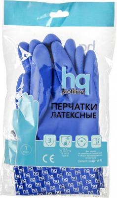 многоразовые Перчатки КЩС латексные сверхпрочные синие (размер 10, XL) – фото 4
