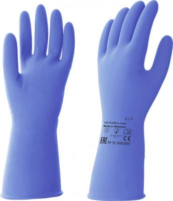 многоразовые Перчатки КЩС латексные сверхпрочные синие (размер 7, S) – фото 3