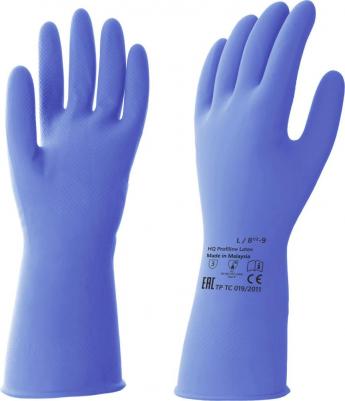 многоразовые Перчатки КЩС латексные сверхпрочные синие (размер 9, L) – фото 11