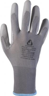 Перчатки рабочие нейлоновые с полиуретаном серые 6902024010680