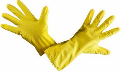Перчатки хозяйственные размер L, латекс, 1 пара – фото 1