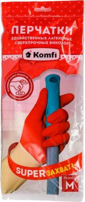 Перчатки латексные двухцветные M биколор сверхпрочные белый+красный, BICOIRA2 – фото 5