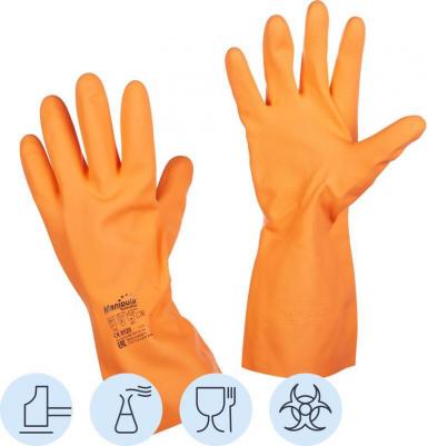 Перчатки Цетра L-F-04 из латекса оранжевые (размер 8-8.5, M) – фото 6