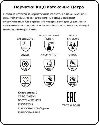 Перчатки Цетра L-F-04 из латекса оранжевые (размер 9-9.5, L) – фото 4
