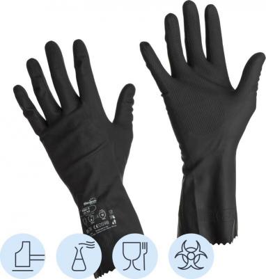 Перчатки латексные Manipula КЩС-2, ультратонкие, размер 7-7,5 (S), черные,L-U-032/CG-943