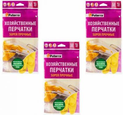 Перчатки хозяйственные "Супер прочные", размер М – фото 5