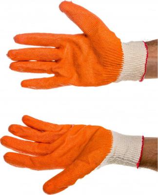 PROTECT р. L-XL, 10 пар в упаковке, перчатки с одинарным латексным обливом, трикотажные, х/б 13 класс, 11408-K10 – фото 1