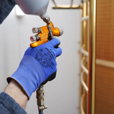 Перчатки нейлоновые маслобензостойкие Ойлрезист нитрильный латекс 9 (L) – фото 2