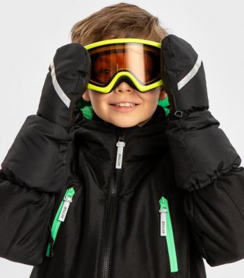 Варежки непромокаемые высокие черные для мальчика, 12, 224BBBMA7601 – фото 3