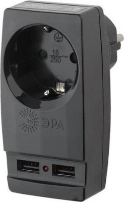 Тройник 1 на 1 розетку без шнура (SP-1e-USB-W) – фото 8
