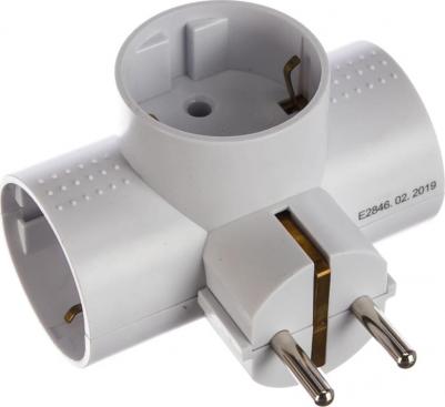 Разветвитель электрический тройник АМ 16-3ТЕ 16А с заземлением – фото 3