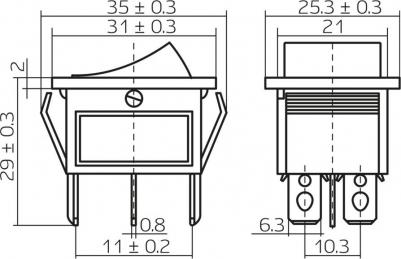 Клавишный выключатель 26840 6 – фото 1
