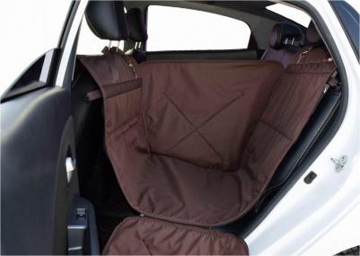 Автогамак для перевозки собак Happy Dog Premium, 1/3 заднего сиденья, коричневый – фото 2