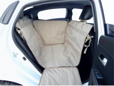 Автогамак для перевозки собак Happy Dog Premium, 2/3 заднего сиденья, бежевый – фото 3