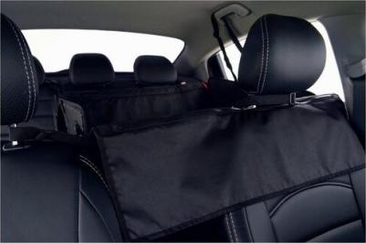 Автогамак для перевозки собак Happy Dog Premium, 2/3 заднего сиденья, черный – фото 4