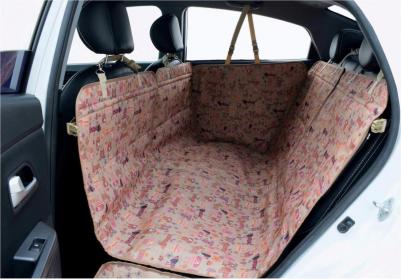 Автогамак-трансформер Happy Dog, заднее сиденье, собаки на бежевом – фото 2