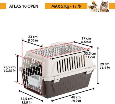 Переноска ATLAS 30 OPEN 40x60x38см 0136106003 бежевый – фото 2