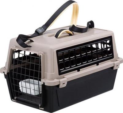 Переноска для животных Atlas 20 Trendy+ (черная, с ремнём) 37х58х32см – фото 2