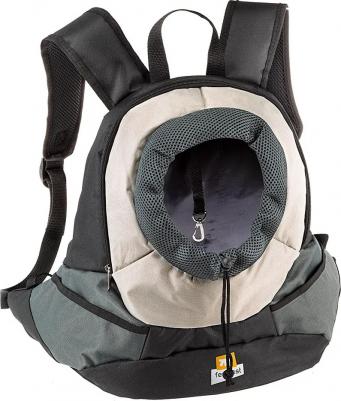 Рюкзак для собак Kangoo L, серый (полиэстэр) 41,5х20х43см