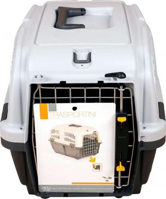 Переноска для животных SKUDO 3 60х41х40h см с металлической дверцей с замком серая – фото 2