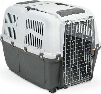 Переноска SKUDO 7 с металлической дверцей серая 105x73x76h см для животных