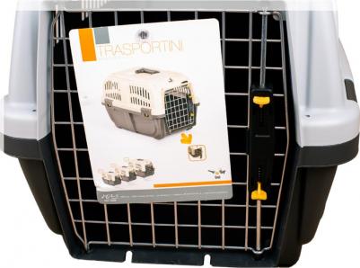 S01050100 Переноска SKUDO 1 48х31,5х31h см с металлической дверцей с замком серая – фото 3