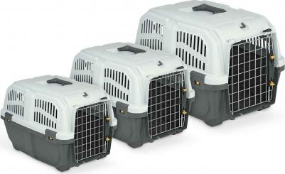 S01050100 Переноска SKUDO 1 48х31,5х31h см с металлической дверцей с замком серая – фото 14