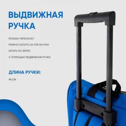 Рюкзак для кошек и собак 27x35x49см синий – фото 1
