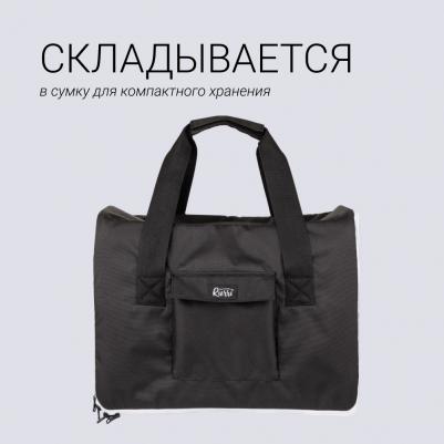 Переноска-дом складная для собак и кошек до 15 кг 50х32х35см Скандинавия, черная – фото 1