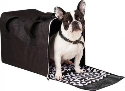 Переноска-дом складная для собак и кошек до 15 кг 50х32х35см Скандинавия, черная – фото 13