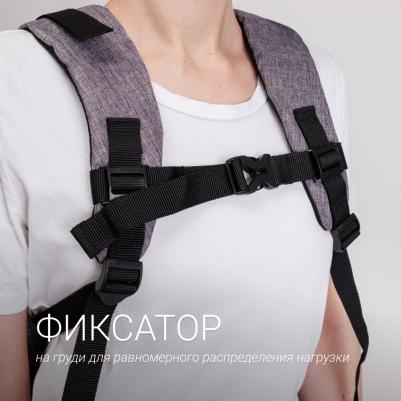 Рюкзак для кошек и собак мелкого размера, 35x23x28 см, серый 4680368242159 – фото 3