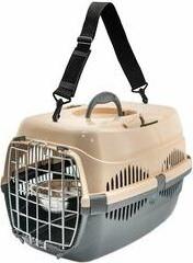 Переноска Спутник-1 43x29x27,5 см с наплечным ремнем и миской серая – фото 2