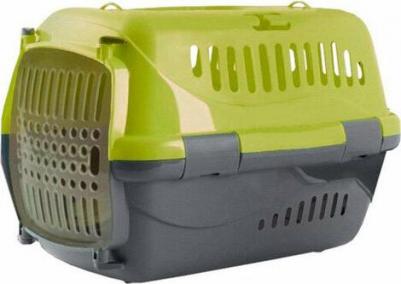 Переноска Турне зеленая с прозрачной дверцей для животных L: 54,5 x 36 x 34 см – фото 4
