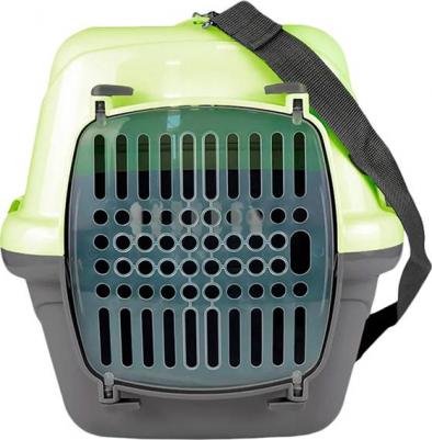 Переноска Турне зеленая с прозрачной дверцей для животных S 42х29х29,5 см – фото 2