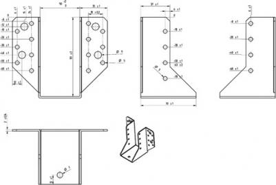 Оцинкованный держатель балки 334512 – фото 6