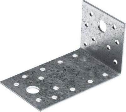 Уголок крепежный асимметричный 65х130х50 мм KUAS белый цинк