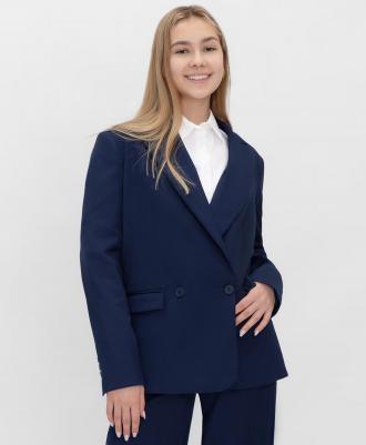 Пиджак детский 222BBGTS48011000 цв. синий р. 176 – фото 5