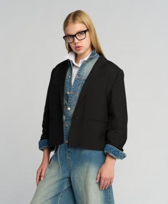 Пиджак детский 224BBGS48010800, черный, 170 – фото 8