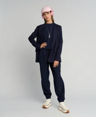 Пиджак на пуговицах темно-синий (164*84*69(XS)) – фото 12