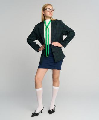 Пиджак однобортный в клетку (134) – фото 2